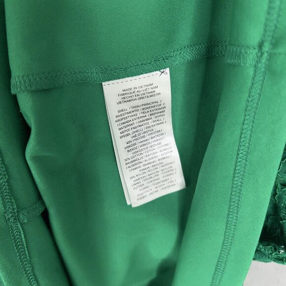 Ralph Lauren Dress Womens 14 Green Lace Flutter Sleeve Party Floral Romantic LRL - Picture 13 of 14